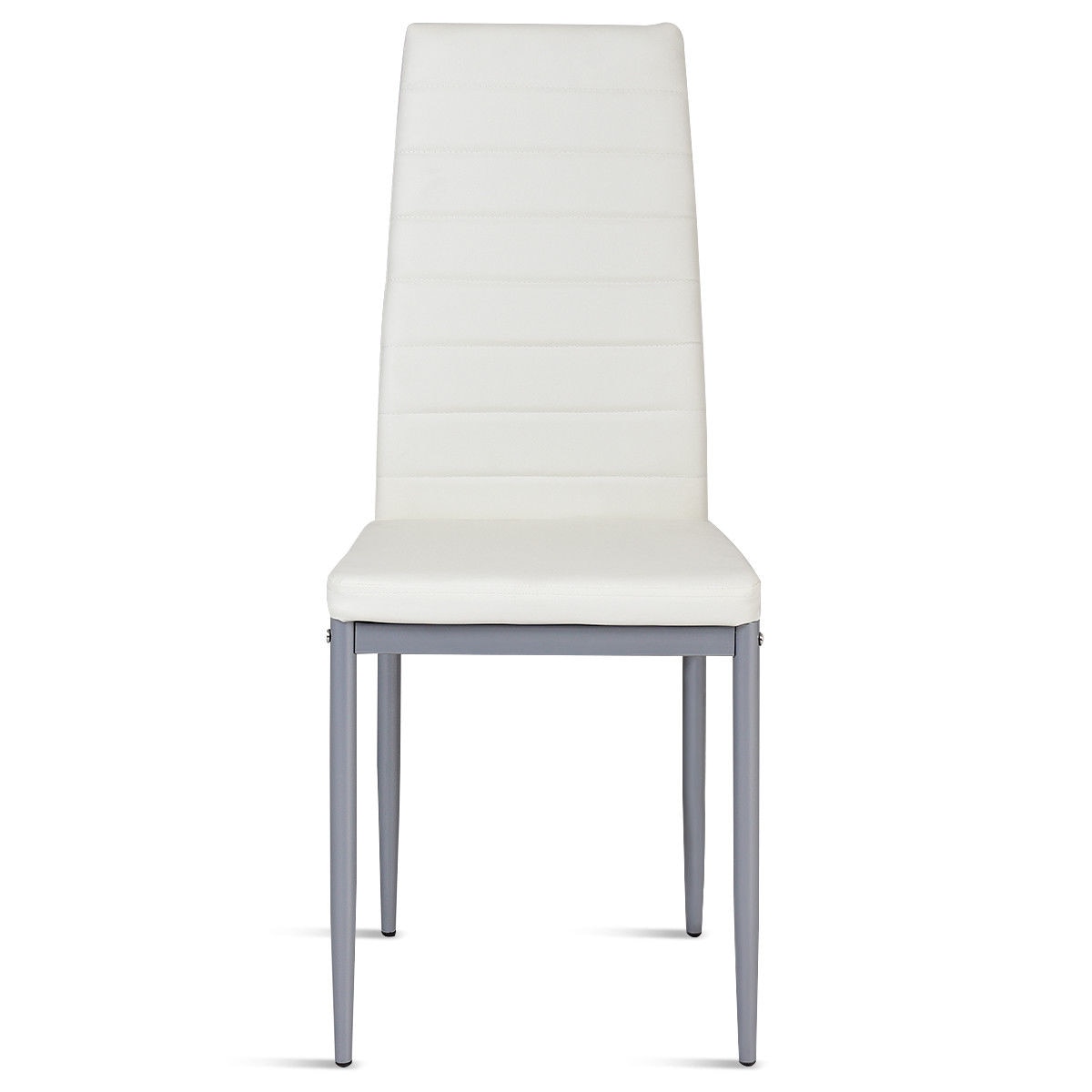 SkandiShop Set of 4 Pu Leather Dining Chairs